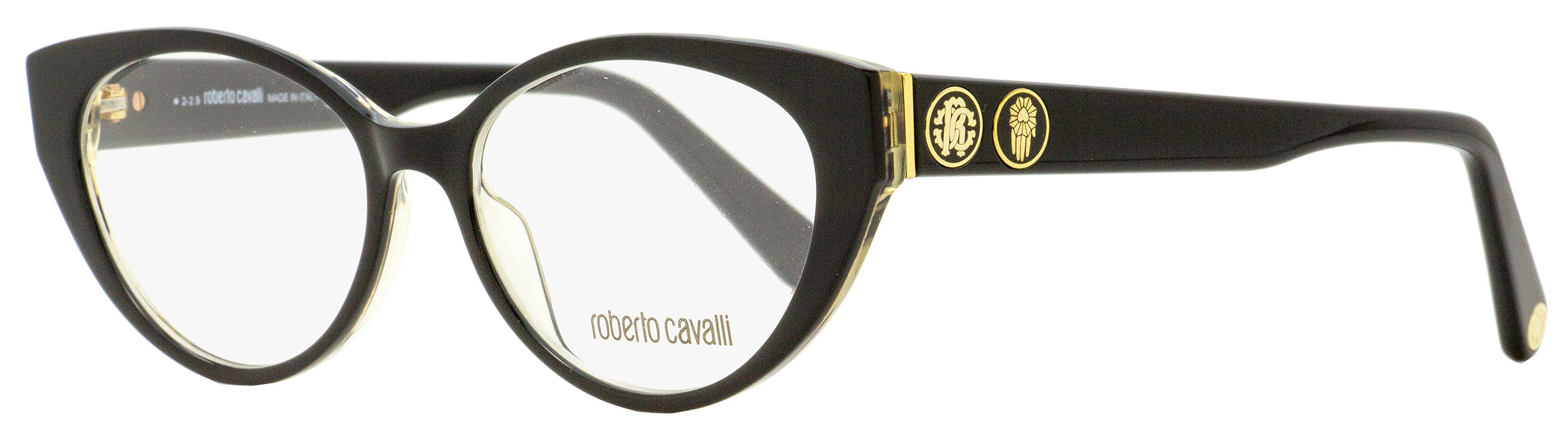 

Женские очки-кошачий глаз Roberto Cavalli RC5106 005 черные 52 мм