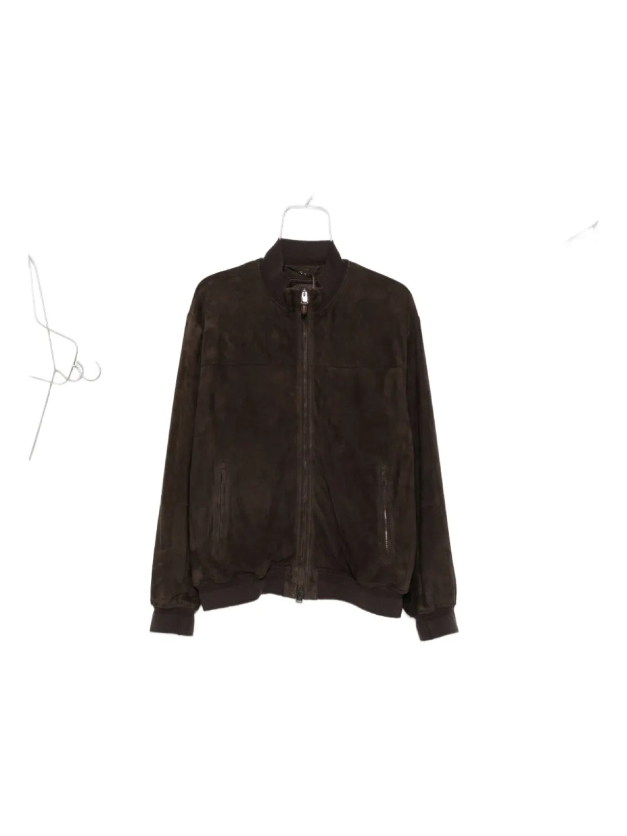 

Куртка-бомбер Canali из замши, коричневый