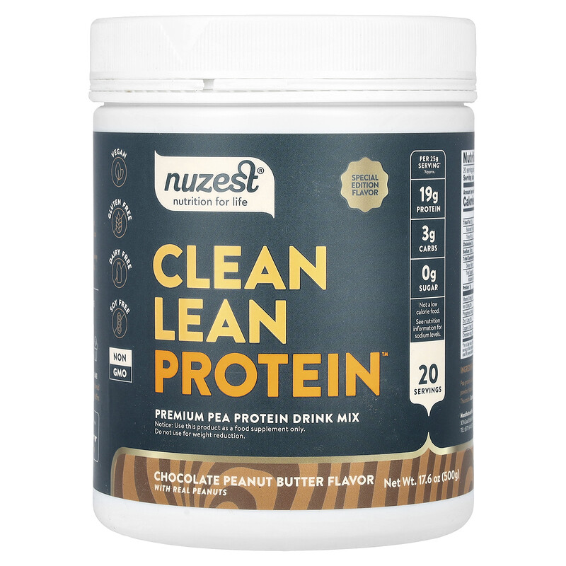 

Nuzest, Clean Lean Protein, шоколадно-арахисовая паста, 500 г (17,6 унции)
