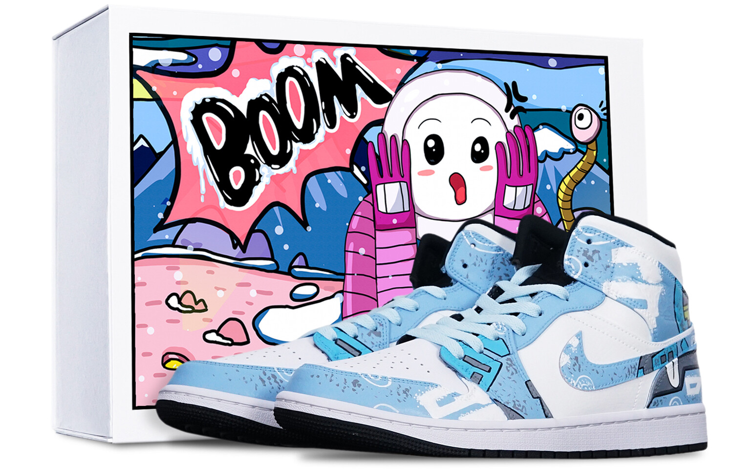 

Кроссовки Air Jordan 1 Vintage Basketball Shoes Unisex High-Top White