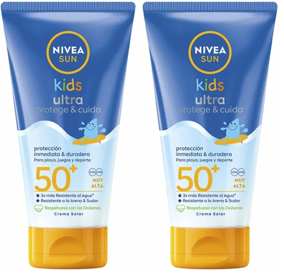 Детский солнцезащитный спрей Nivea Sun Protect & Cuida Kids Ultra SPF50, 2 шт. по 150 мл Nivea Sun