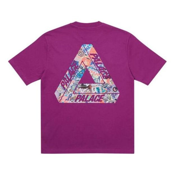 

Футболка fw21 tri-sticker pack logo t-shirt 'purple' Palace, фиолетовый