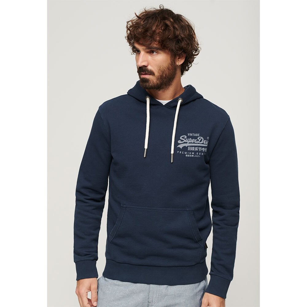 

Худи Superdry Classic Vl Heritage Chest, синий
