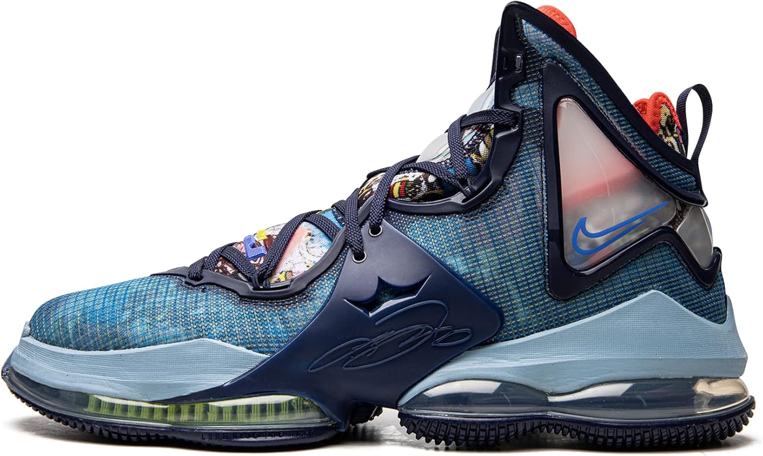 

Баскетбольные кроссовки Nike Lebron 19 для мужчин, Blackened Blue/Medium Blue
