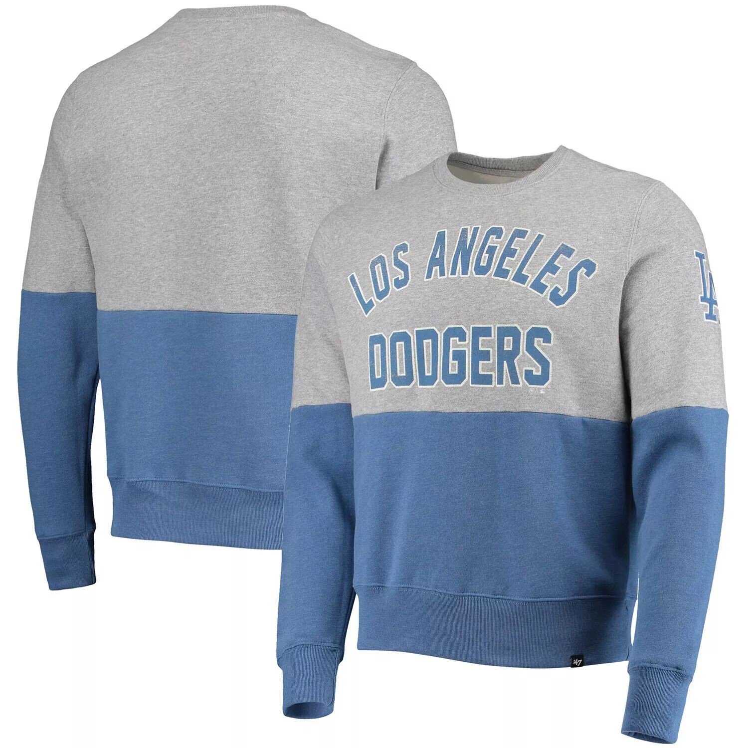 

Мужской двухцветный пуловер Team '47 Heathered Grey/Heathed Royal Los Angeles Dodgers