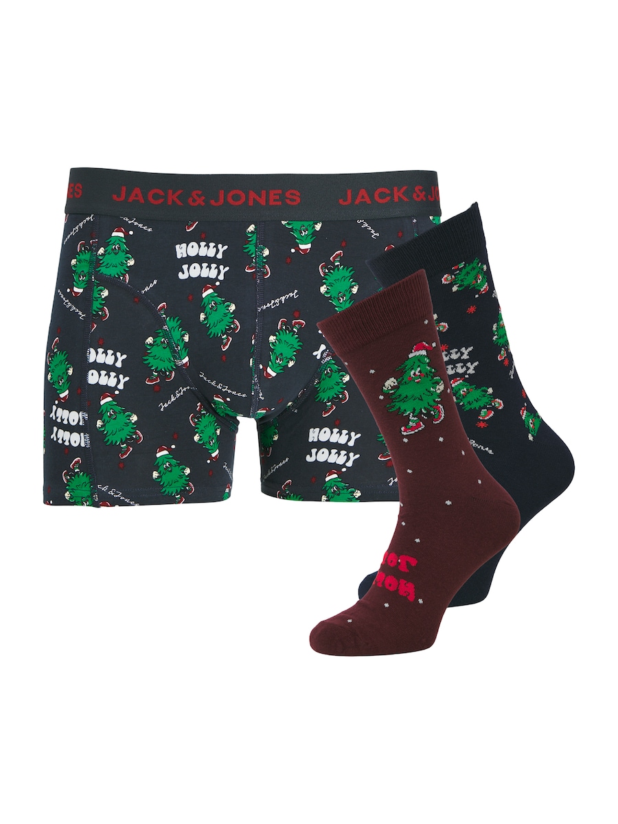 

Боксеры JACK & JONES JACJOLLY XMAS, темно-синий/рубиново-красный