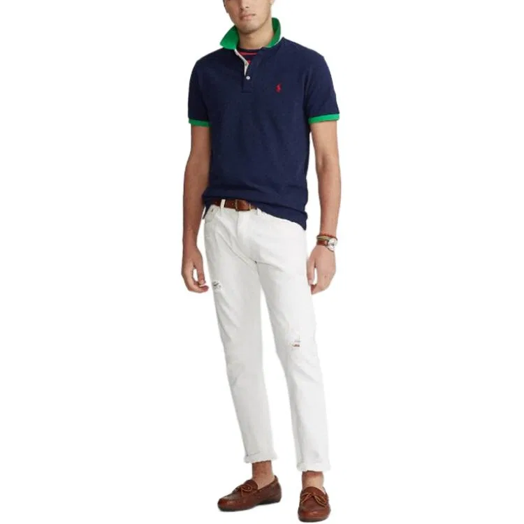 Поло из хлопка, бывшее в употреблении Polo Ralph Lauren, Blue — фото 3