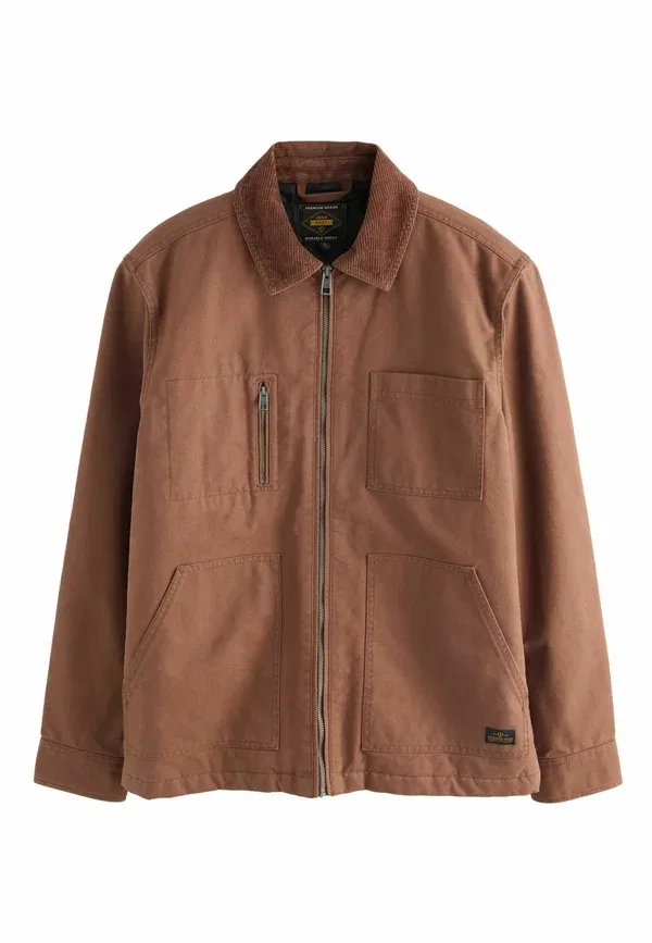 Куртка Regular fit chore light jacket Next, ржаво-коричневый