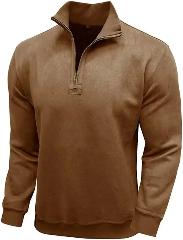 

Мужской свитер с воротником-стойкой на молнии