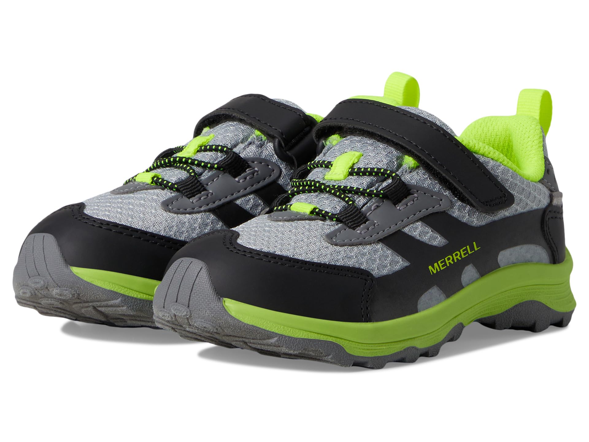 Туфли Merrell Kids Moab Speed 2 Low Alternative Closure Jr Waterproof, цвет Grey/Black/Citron