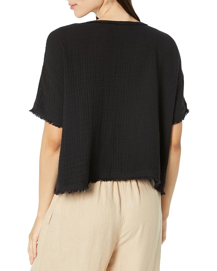 

Топ Eileen Fisher Ballet Neck Boxy Top, черный