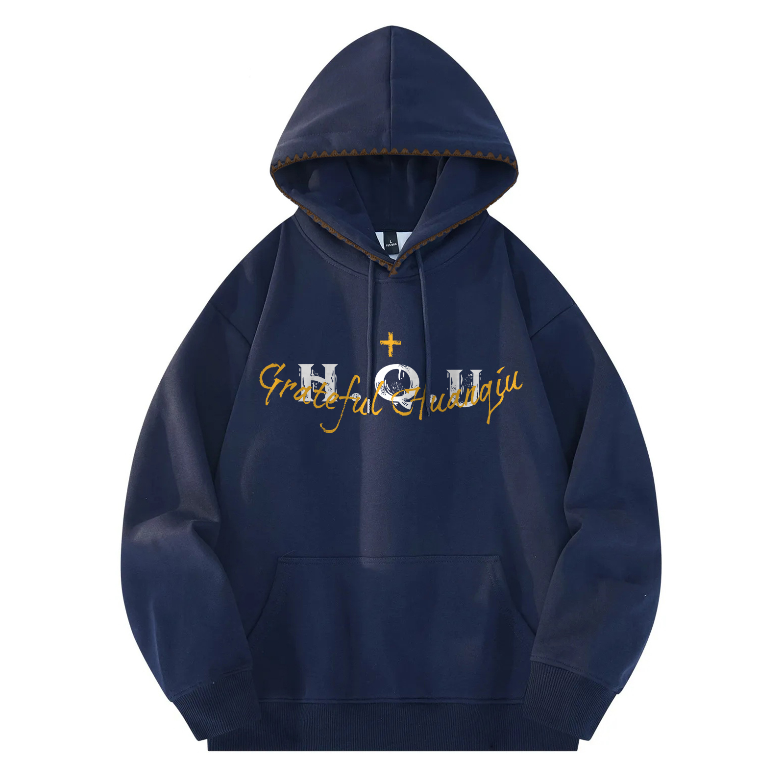 

Толстовка Unisex Hooded Moderate Heavyweight HUANQIU, темно-синий
