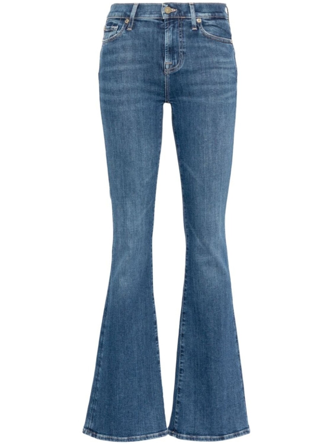 

7 For All Mankind расклешенные джинсы Ali с завышенной талией, синий