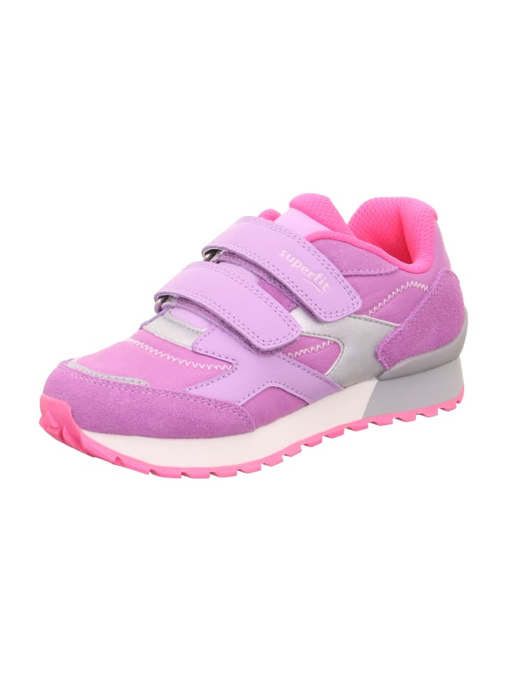

Кроссовки на шнуровке superfit, цвет lila/pink