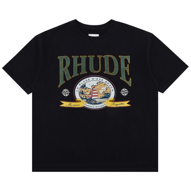 

Футболка Rhude Monaco Regatta Tee 'Vintage Black', черный