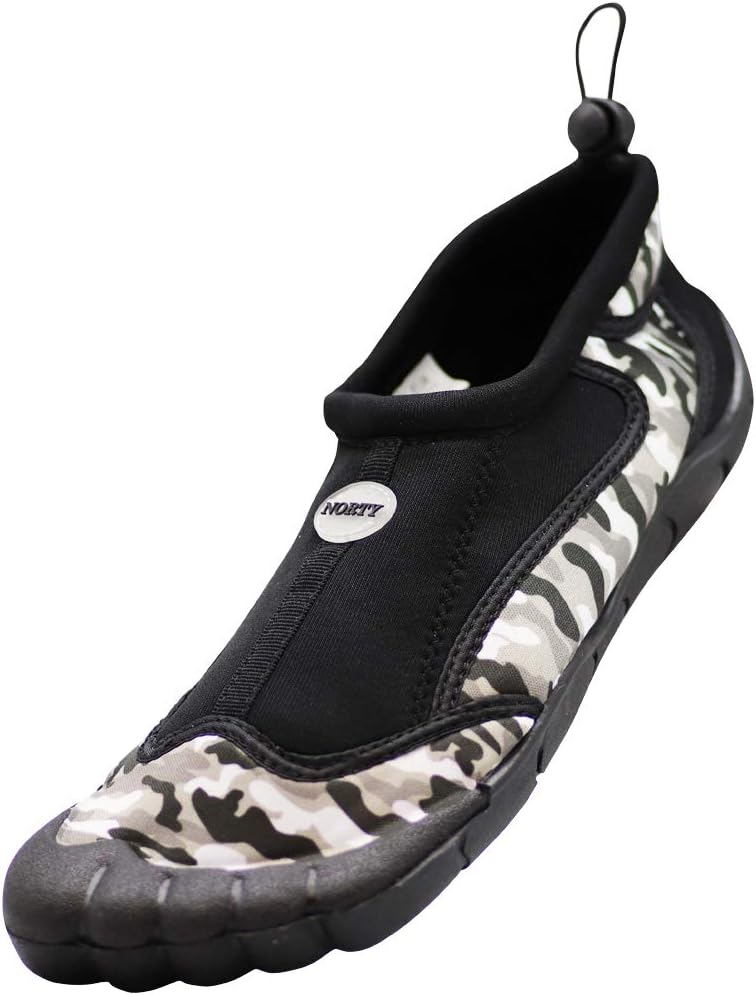 

Мужские водные туфли NORTY - акваноски для пляжа, лодки и бассейна - модель Skeletoe с эффектом босой ноги - необходимые на круизном лайнере - обувь для походов и кемпинга, черный