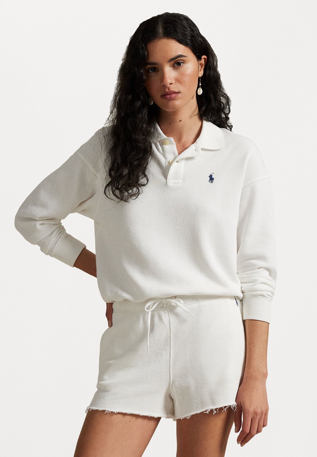 

Толстовка LIGHTWEIGHT FLEECE LONG SLEEVE POLO Polo Ralph Lauren, белый