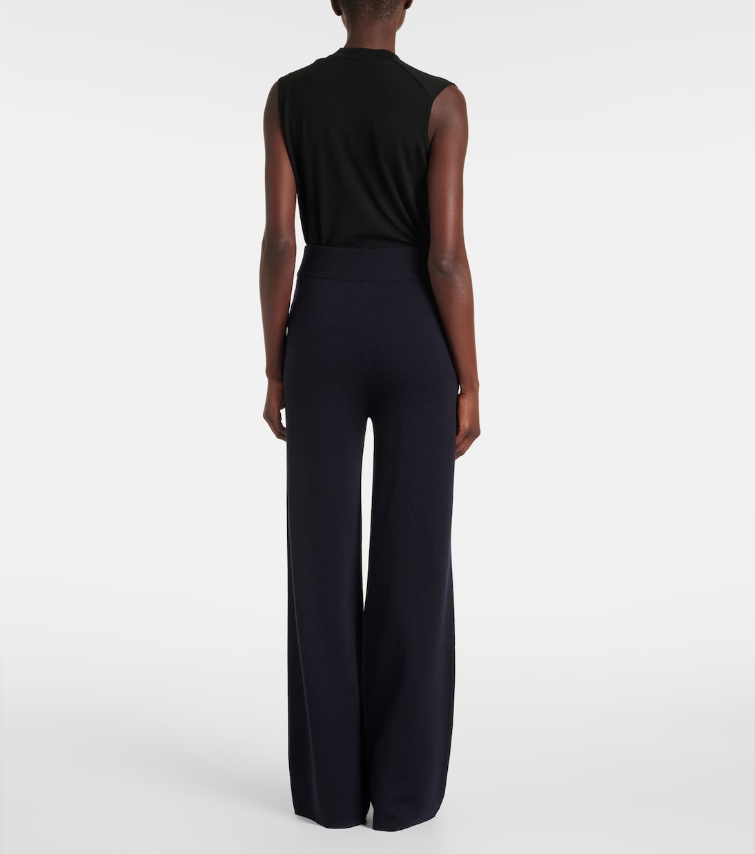 Широкие брюки из натуральной шерсти Wilma Max Mara, Blu Marino — фото 3