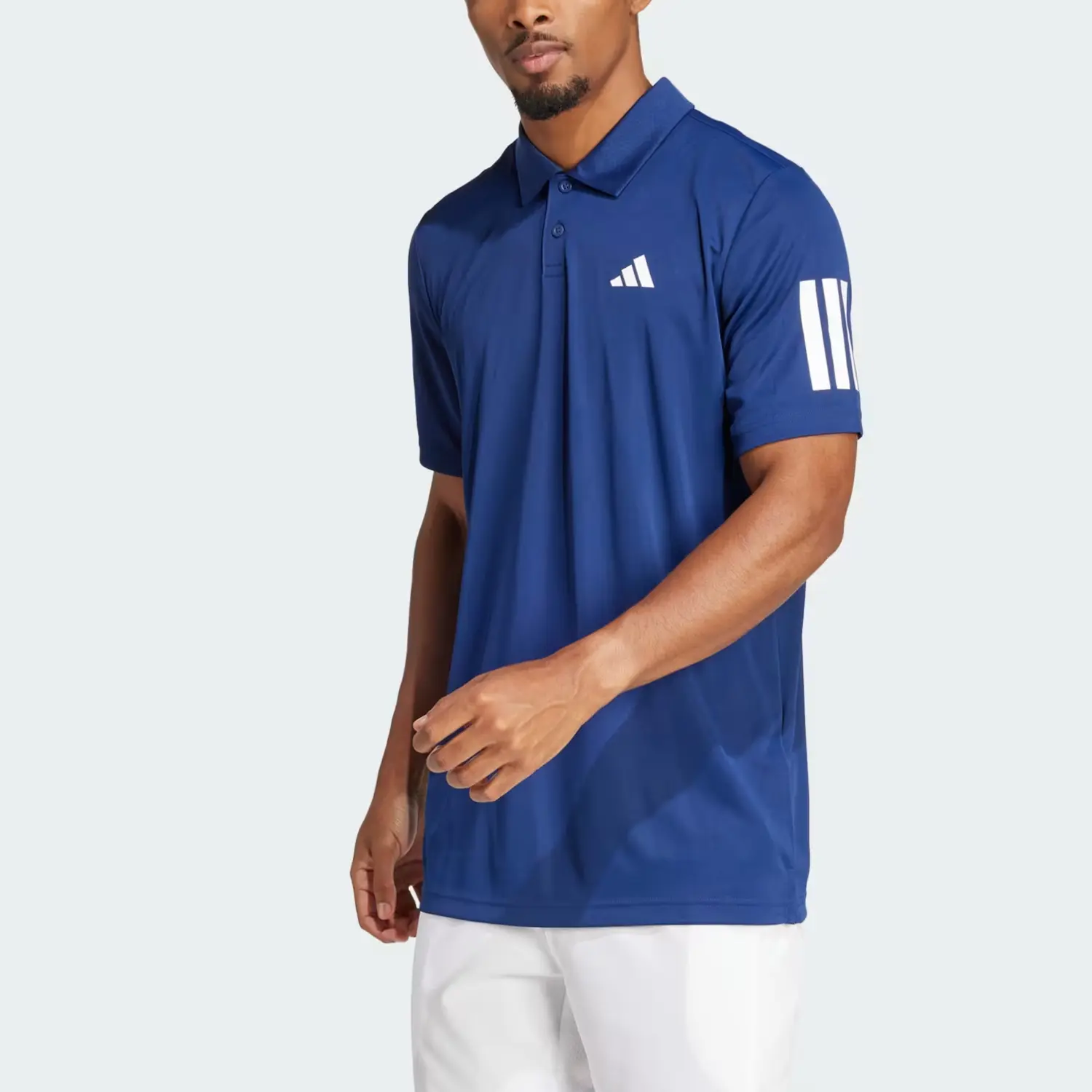 Adidas Футболка Polo Tennis3 Stripes мужская dark blue — фото 4
