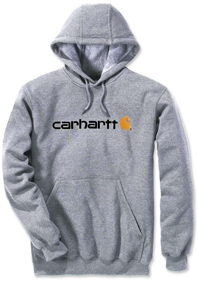 

Худи Carhartt Signature Logo Midweight Hoodie, светло-серый