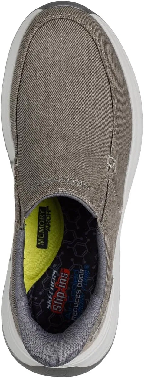 Лоферы текстильные Skechers, Taupe — фото 3