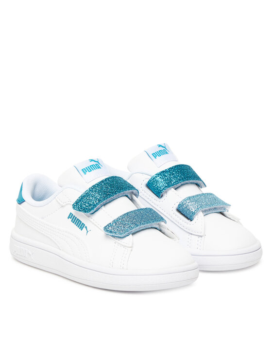 Кроссовки Smash 3.0 L Glitter Velcro V Inf 395610 08 Puma, белый — фото 2