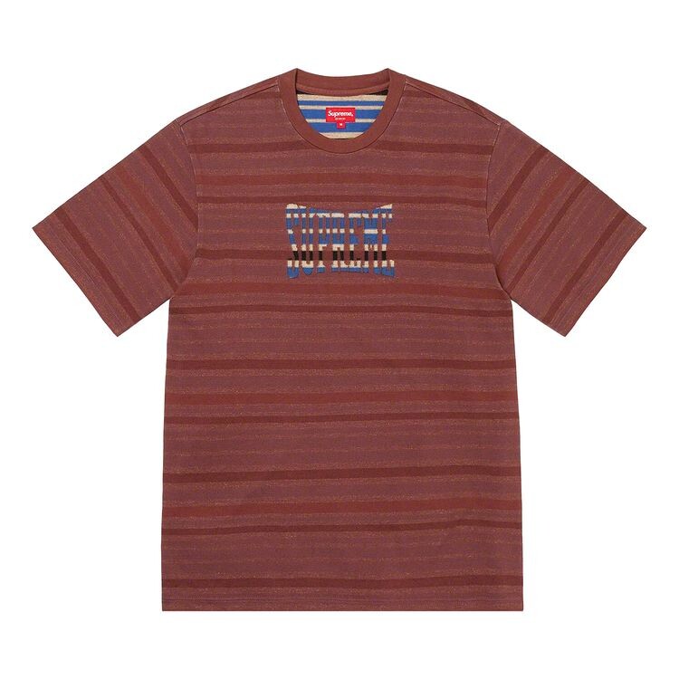 

Топ Supreme Inverted Stripe Short-Sleeve Top Brown, коричневый