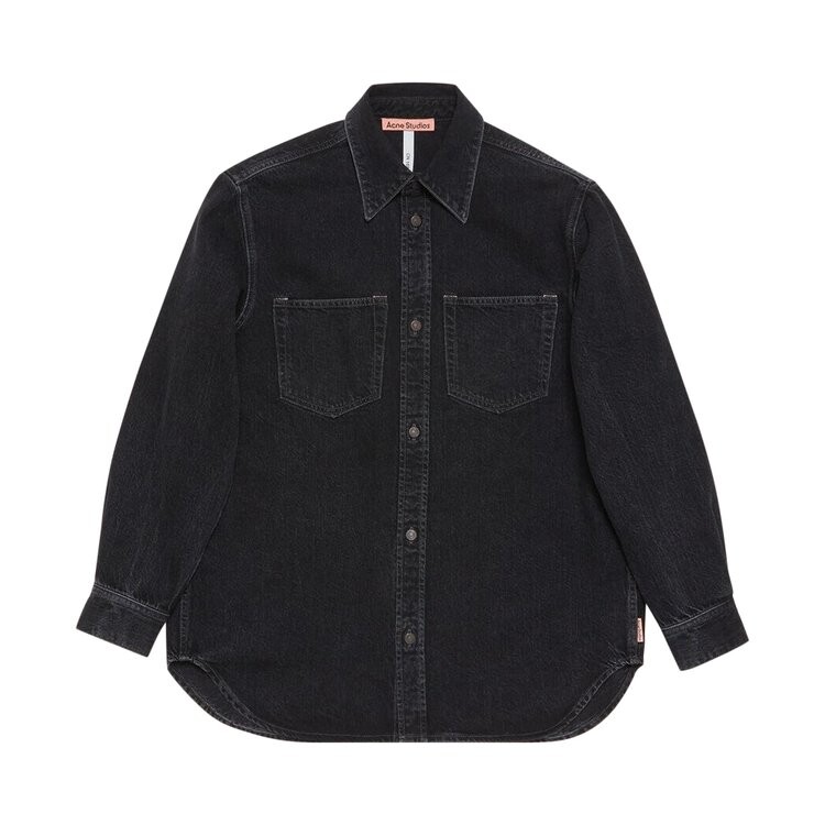 

Рубашка Acne Studios Denim Button Up Shirt, черный