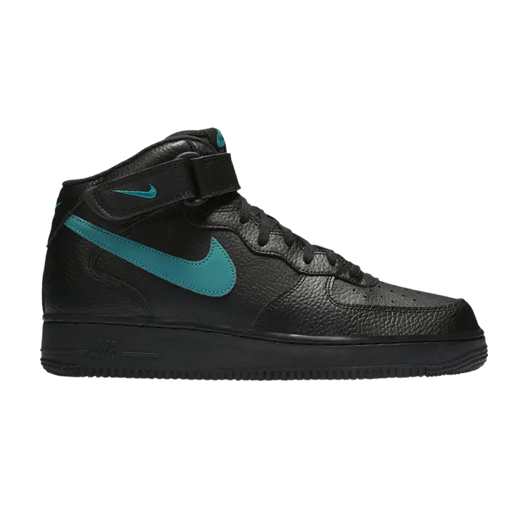 

Кроссовки Nike Air Force 1 Mid '07 'Black Neptune Green', черный