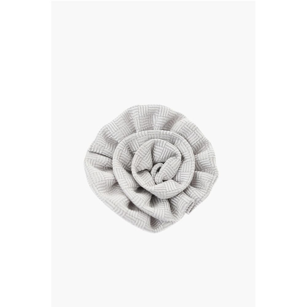 

Вышитая шелковая брошь на лацкан Corneliani, серый