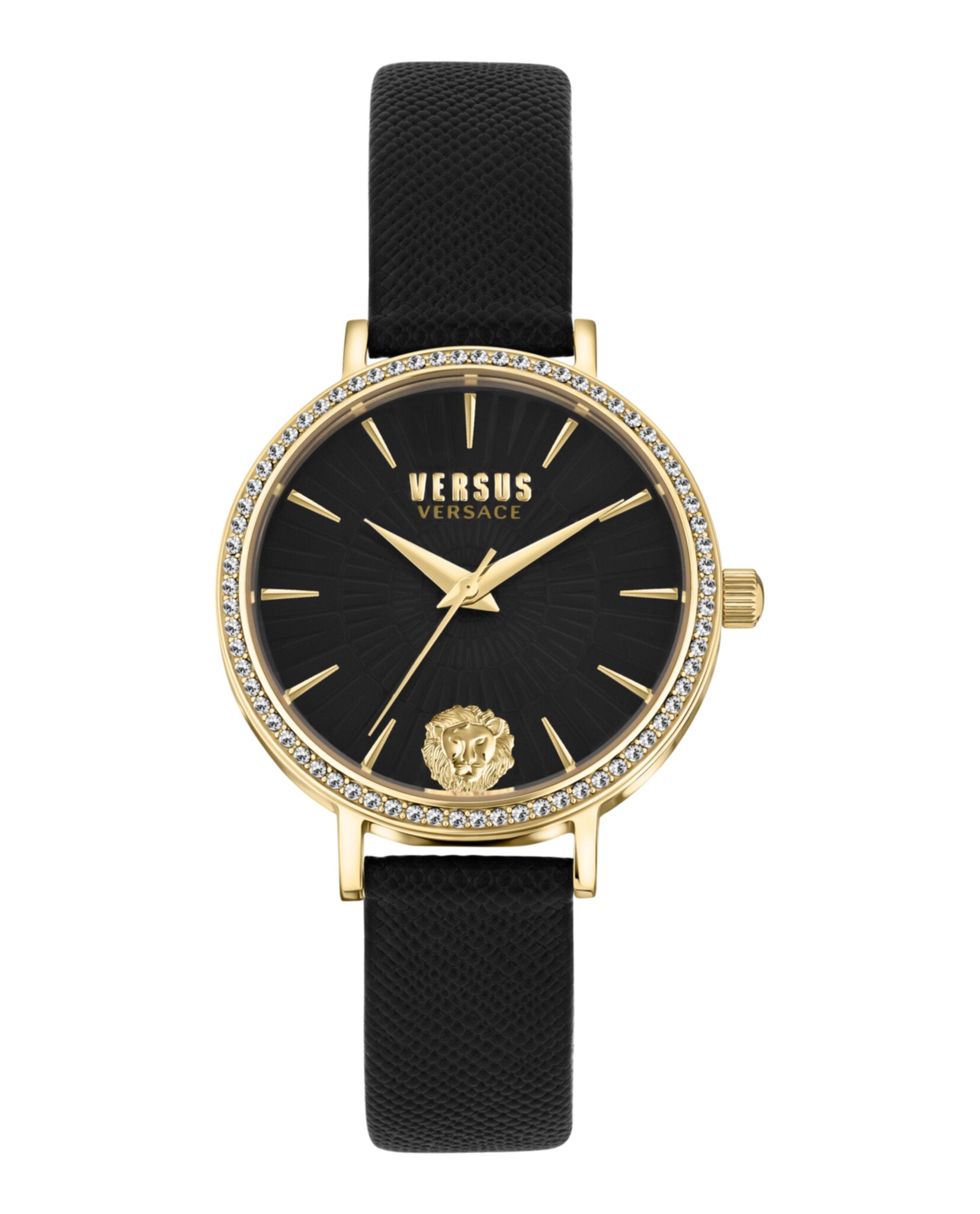 

Часы с ремешком из кристаллов Mar Vista Versus Versace, черный/золотой/черный