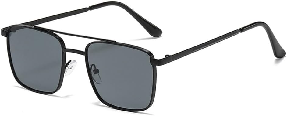 

Квадратные солнцезащитные очки для мужчин, винтажные солнцезащитные очки с двойными лучами для женщин, классические солнцезащитные очки большого размера KTUCN, Color 1