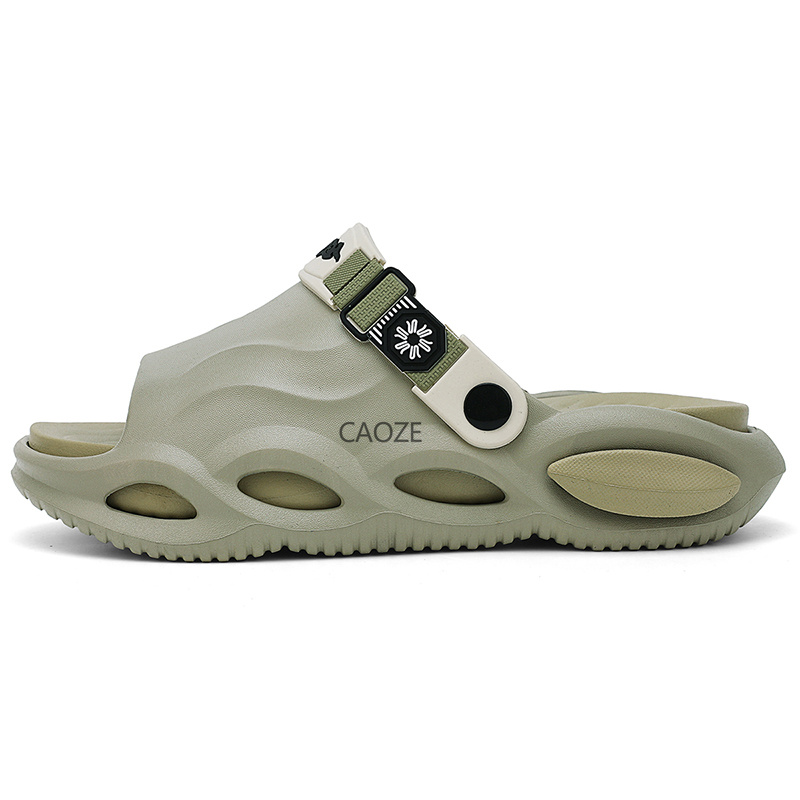 

Мужские тапочки-слайды с резиновой подошвой, устойчивые к запахам и истиранию Shiozawa, Khaki