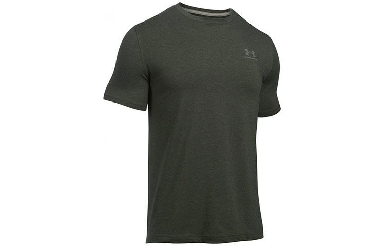

Футболка прямая мужская серо-зеленая Under Armour