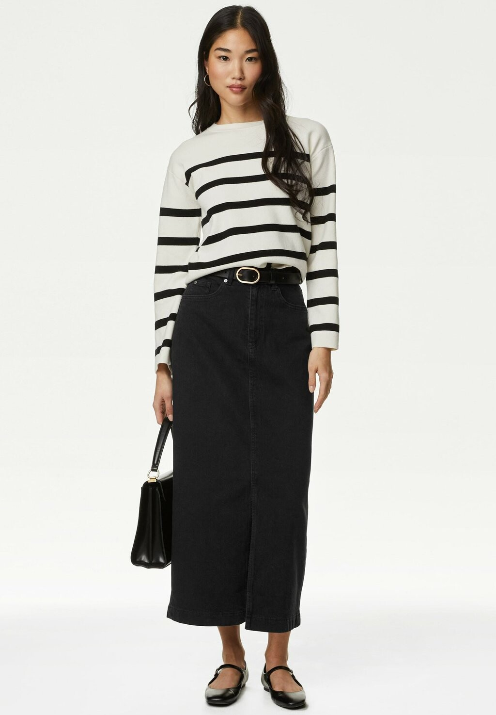 

Юбка из денима MIDI Marks & Spencer, черный