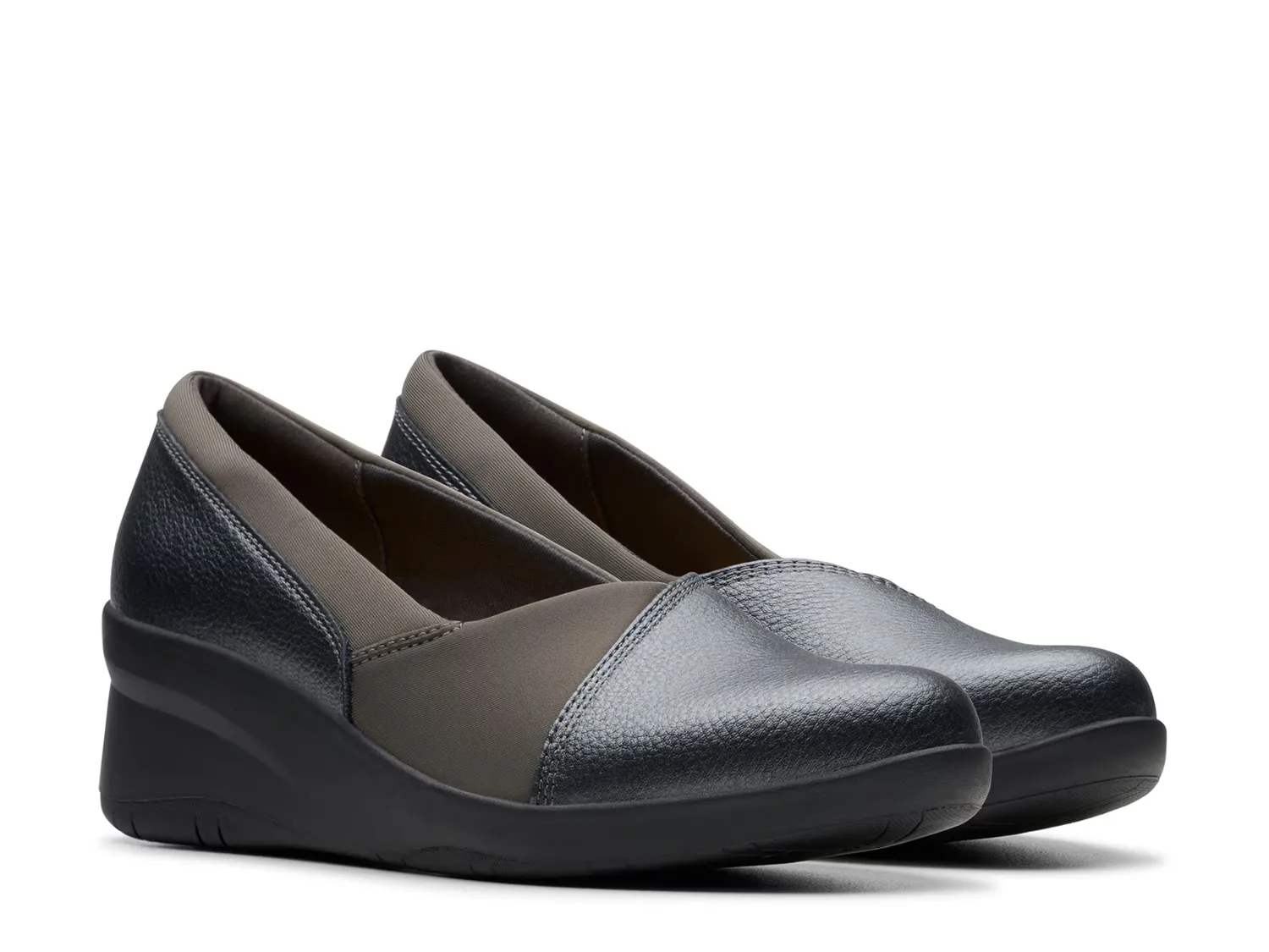 Слипоны Suttyn Walk Wedge Slip-On Clarks, цвет darkpewter — фото 4