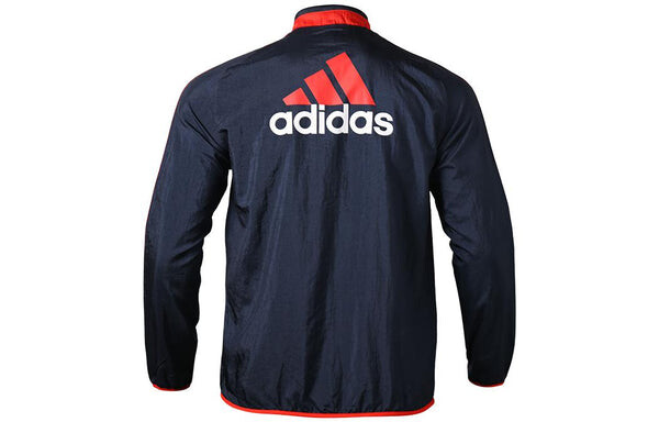 Куртка adidas FC Bayern Icons Woven Jacket 'Night Navy Active Red', синий — фото 2