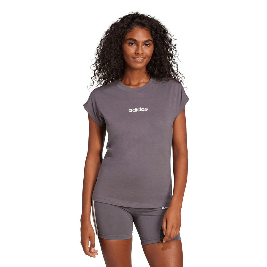 Женская футболка adidas Essentials Linear Cotton Tee — фото 2