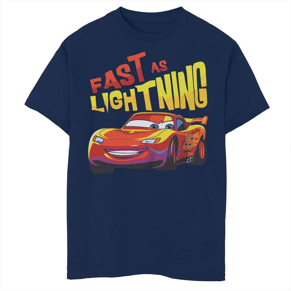 

Футболка с рисунком для маленьких мальчиков Disney/Pixar's Cars 2 Lightning McQueen «Fast As» Disney / Pixar, темно-синий