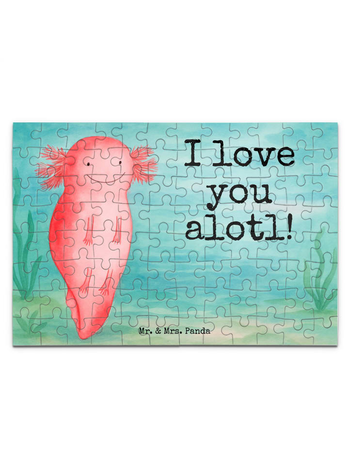 

Mr. & Mrs. Panda Дизайн пазла «Аксолотль: Любовь» с надписью, выполненной белым цветом