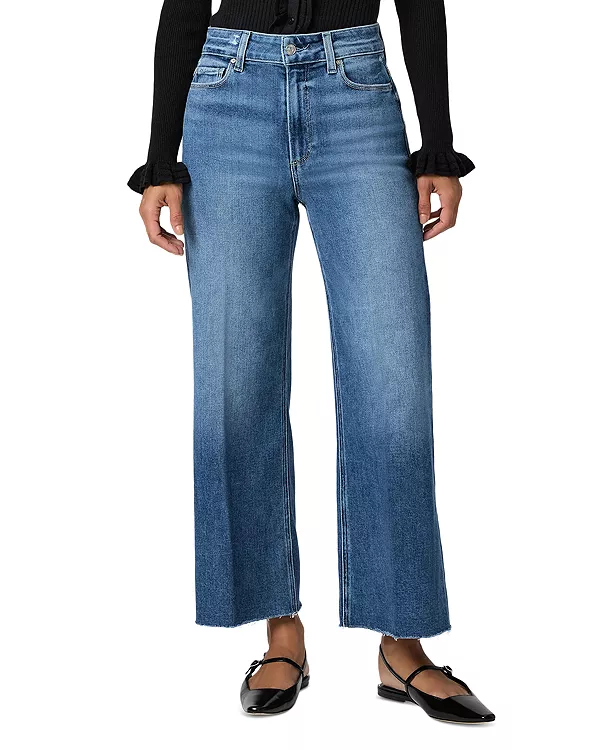 

Джинсы Anessa petite с высокой посадкой и необработанным краем, цвет Westminster, с эффектом потертости. Paige, синий