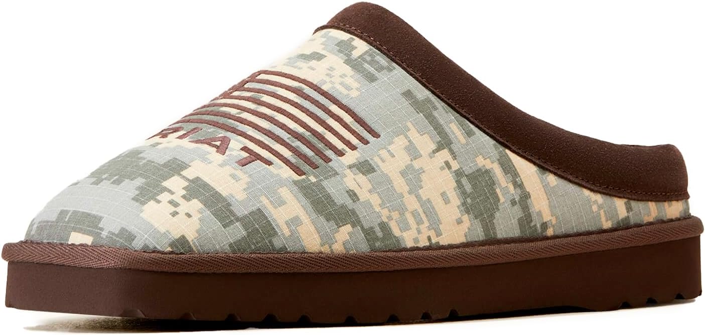 

Мужские домашние и тапочки ARIAT Flying Proud с квадратным носком, теплые, мягкие и удобные, Digi Camo