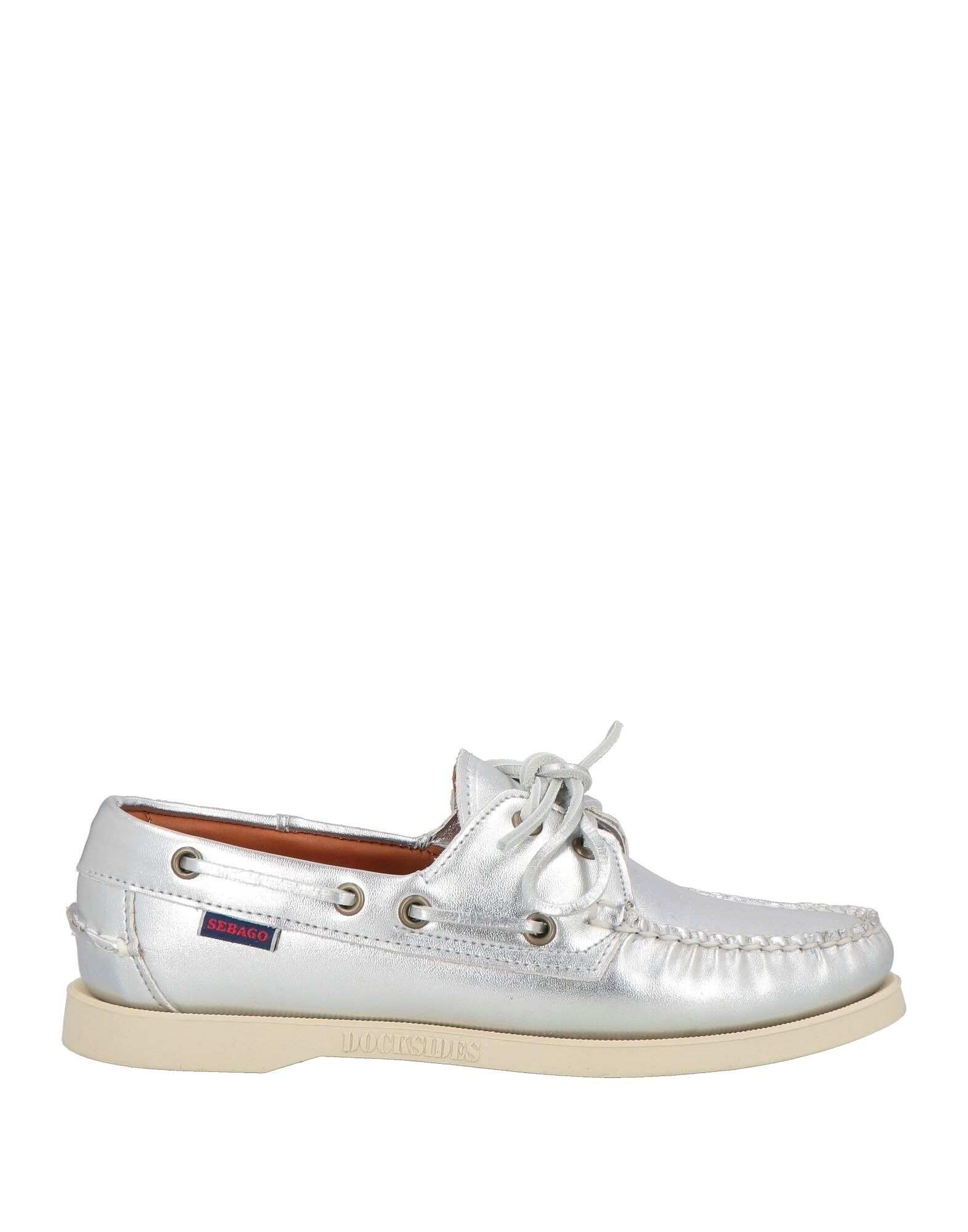 Лоферы Sebago Docksides, серебряный