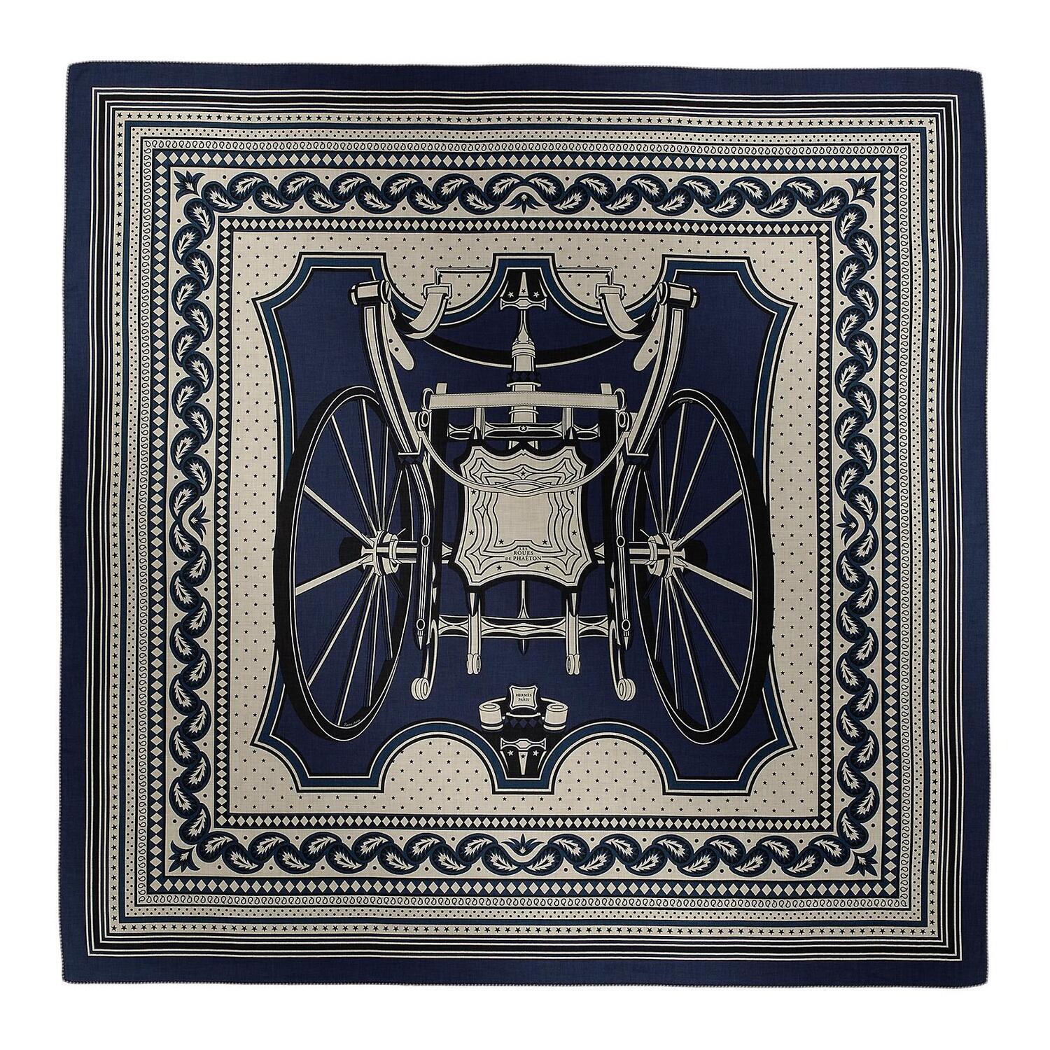 

HERMES Женский кашемировый платок морской синий, Sea Blue