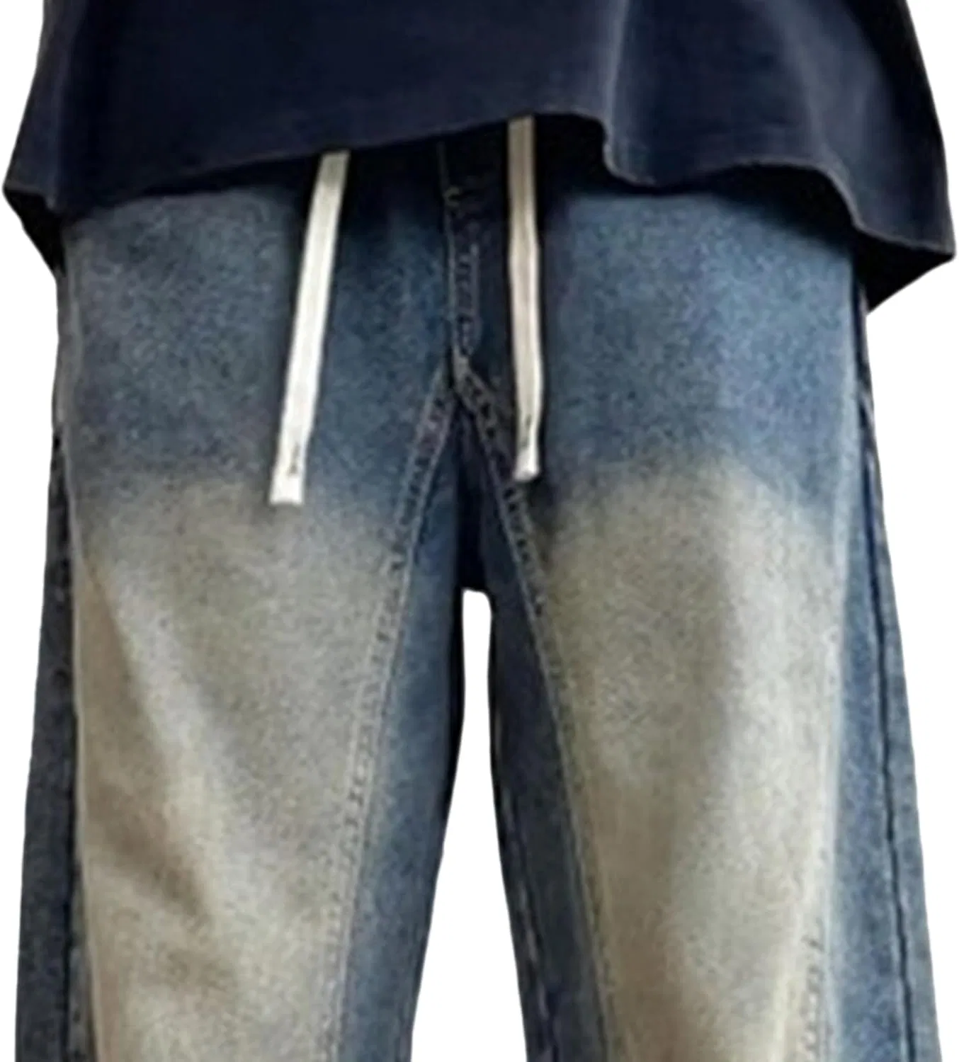 Джинсы широкие, Men's Oversize, Blue — фото 4