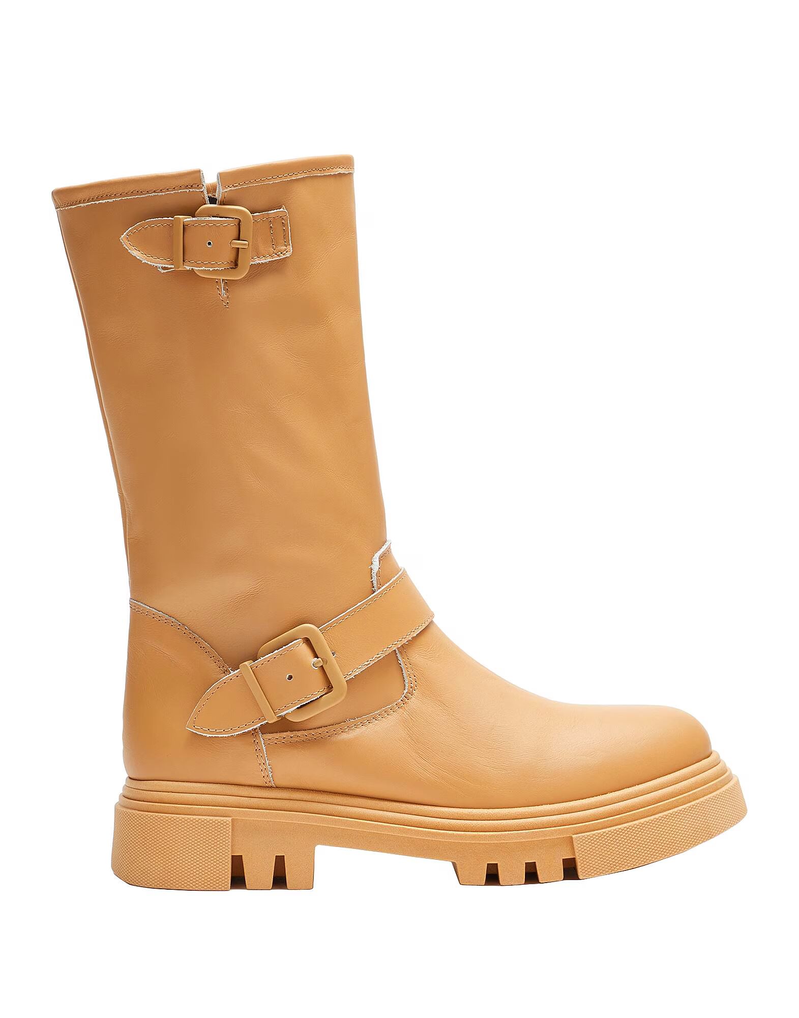 Ботинки Leather Buckle Ankle Boots 8 By Yoox, песочный