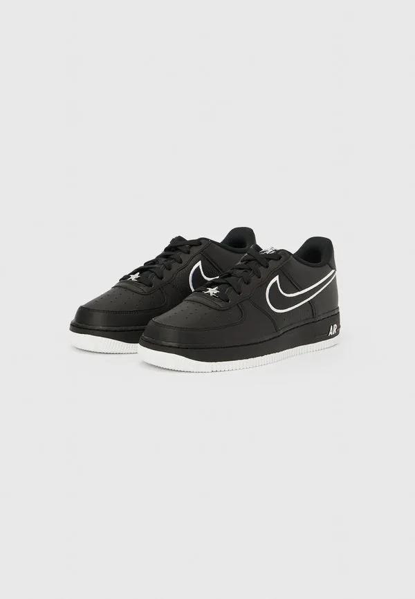 Кроссовки air force 1 унисекс Nike Sportswear, Black/White/Silver-Coloured — фото 2