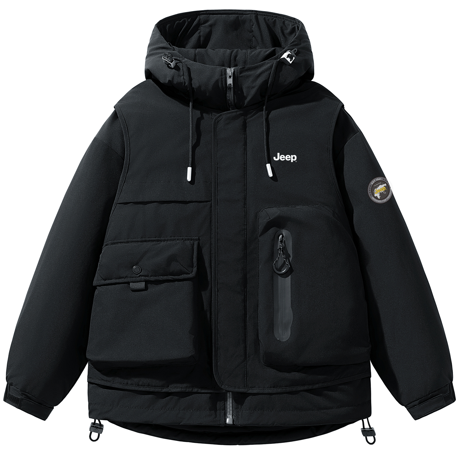 

Пуховик Unisex Thickened Jeep, черный