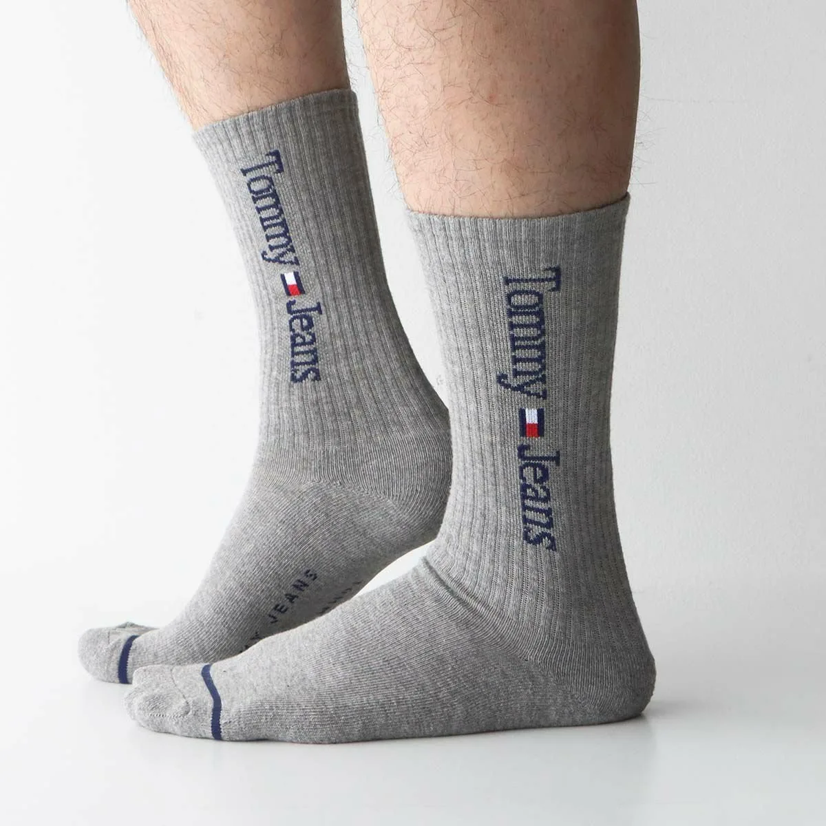 Комплект из 2 пар носков Tommy Jeans с ворсистой подошвой. Tommy Hilfiger, 01. White x Heather Gray — фото 3