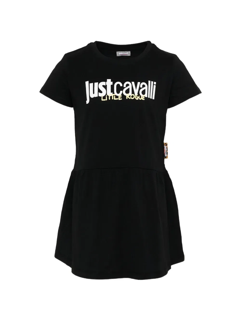 Хлопковое платье Just Cavalli Kids, черный